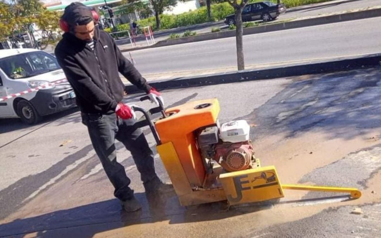 máquina de corte ao solo